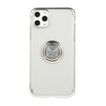 For iPhone 11 Electroplating TPU Protective Case with Ring Holder(Silver)