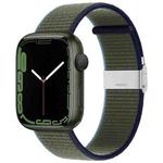 Metal Buckle Nylon Strap For Apple Watch Series 8&7 41mm / SE 2&6&SE&5&4 40mm / 3&2&1 38mm(Olive Green)