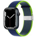 Metal Buckle Nylon Strap For Apple Watch Series 8&7 41mm / SE 2&6&SE&5&4 40mm / 3&2&1 38mm(Lime Green)