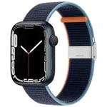 Metal Buckle Nylon Strap For Apple Watch Series 8&7 41mm / SE 2&6&SE&5&4 40mm / 3&2&1 38mm(Navy Blue)