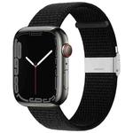 Metal Buckle Nylon Strap For Apple Watch Series 8&7 41mm / SE 2&6&SE&5&4 40mm / 3&2&1 38mm(Black)