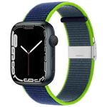 Metal Buckle Nylon Strap For Apple Watch Ultra 49mm / Series 8&7 45mm / SE 2&6&SE&5&4 44mm / 3&2&1 42mm(Lime Green)