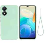 For Vivo Y02S 4G Solid Color Liquid Silicone Dropproof Full Coverage Protective Case(Green)