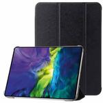 For iPad 10th Gen 10.9 2022 Silk Texture Three-fold Horizontal Flip Leather Tablet Case(Black)