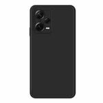 For Xiaomi Redmi Note 12 Pro+ China Imitation Liquid Silicone Straight Edge Phone Case(Black)