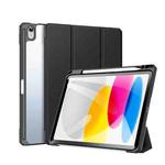 For iPad 10th Gen 10.9 2022 DUX DUCIS TOBY Series Antiskid Leather Smart Tablet Case(Black)