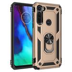 For Motorola Moto G Stylus Shockproof TPU + PC Protective Case with 360 Degree Rotating Holder(Gold)