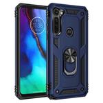 For Motorola Moto G Stylus Shockproof TPU + PC Protective Case with 360 Degree Rotating Holder(Blue)