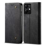 For Xiaomi Redmi Note 12 China Denim Texture Leather Phone Case(Black)