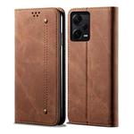 For Xiaomi Redmi Note 12 Pro 5G China Denim Texture Leather Phone Case(Brown)