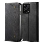 For Xiaomi Redmi Note 12 Pro 5G China Denim Texture Leather Phone Case(Black)