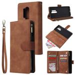 For OnePlus 8 Pro Multifunctional Horizontal Flip Leather Case, with Card Slot & Holder & Zipper Wallet & Photo Frame(Brown)