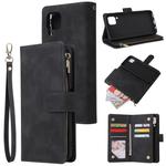 For Huawei P40 Lite Multifunctional Horizontal Flip Leather Case, with Card Slot & Holder & Zipper Wallet & Photo Frame(Black)