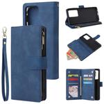 For Galaxy S20 Ultra Multifunctional Horizontal Flip Leather Case, with Card Slot & Holder & Zipper Wallet & Photo Frame(Blue)