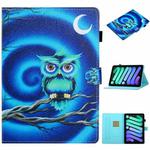 For iPad 10th Gen 10.9 2022 Coloured Drawing Stitching Smart Leather Tablet Case(Moon Owl)