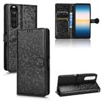 For Sony Xperia 1 III Honeycomb Dot Texture Leather Phone Case(Black)