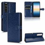 For Sony Xperia 1 III Honeycomb Dot Texture Leather Phone Case(Blue)