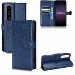 For Sony Xperia 1 IV Honeycomb Dot Texture Leather Phone Case(Blue)