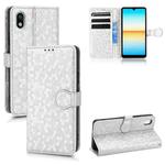 For Sony Xperia Ace III Honeycomb Dot Texture Leather Phone Case(Silver)