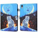 For iPad 10th Gen 10.9 2022 Coloured Drawing Stitching Smart Leather Tablet Case(Moon Tiger)