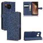 For Sharp Aquos Sense7 Plus Honeycomb Dot Texture Leather Phone Case(Blue)