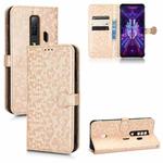 For ZTE nubia Red Magic 7 Honeycomb Dot Texture Leather Phone Case(Gold)