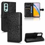 For OnePlus Nord 2 5G Honeycomb Dot Texture Leather Phone Case(Black)