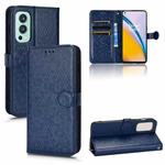 For OnePlus Nord 2 5G Honeycomb Dot Texture Leather Phone Case(Blue)