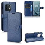 For OnePlus 10 Pro 5G Honeycomb Dot Texture Leather Phone Case(Blue)