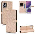 For OnePlus Nord N20 5G Honeycomb Dot Texture Leather Phone Case(Gold)