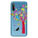 For Galaxy A11 / M11 Shockproof Painted Transparent TPU Protective Case(Tree and Cat)