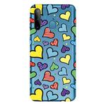 For Galaxy A11 / M11 Shockproof Painted Transparent TPU Protective Case(Hearts)