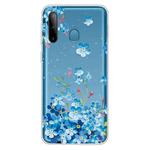 For Galaxy A21 Shockproof Painted Transparent TPU Protective Case(Star Flower)
