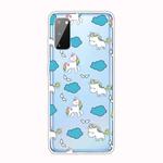 For Galaxy A41 Shockproof Painted Transparent TPU Protective Case(Clound Horse)