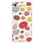 For iPhone SE 2022 / SE 2020 Shockproof Painted Transparent TPU Protective Case(Donuts)