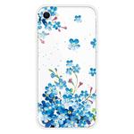 For iPhone SE 2022 / SE 2020 Shockproof Painted Transparent TPU Protective Case(Star Flower)
