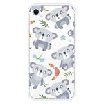 For iPhone SE 2022 / SE 2020 Shockproof Painted Transparent TPU Protective Case(Koala)