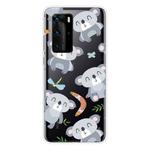 For Huawei P40 Shockproof Painted Transparent TPU Protective Case(Koala)
