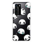 For Huawei P40 Shockproof Painted Transparent TPU Protective Case(Emoji Bear)