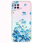 For Huawei P40 Lite Shockproof Painted Transparent TPU Protective Case(Star Flower)