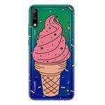 For Huawei P40 Lite E Shockproof Painted Transparent TPU Protective Case(Ice Cream)