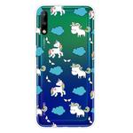 For Huawei P40 Lite E Shockproof Painted Transparent TPU Protective Case(Clound Horse)