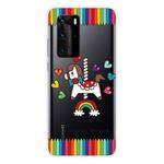 For Huawei P40 Pro Shockproof Painted Transparent TPU Protective Case(Trojan Horse)