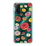 For Huawei Honor Play 4T Pro Shockproof Painted Transparent TPU Protective Case(Donuts)