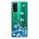 For Huawei Honor 30 Pro Shockproof Painted Transparent TPU Protective Case(Star Flower)