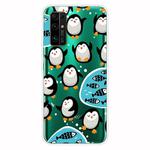 For Huawei Honor 30S Shockproof Painted Transparent TPU Protective Case(Penguin)