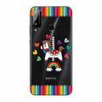 For Huawei Honor Play 4T Shockproof Painted Transparent TPU Protective Case(Trojan Horse)