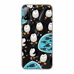 For Huawei Honor Play 4T Shockproof Painted Transparent TPU Protective Case(Penguin)