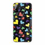 For Huawei Honor Play 4T Shockproof Painted Transparent TPU Protective Case(Hearts)