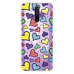 For Xiaomi Redmi K30 Shockproof Painted Transparent TPU Protective Case(Hearts)